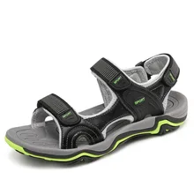 Мужская обувь; летние мужские сандалии; Новинка года; стильная повседневная обувь из натуральной кожи; модные шлепанцы; мужские сандалии