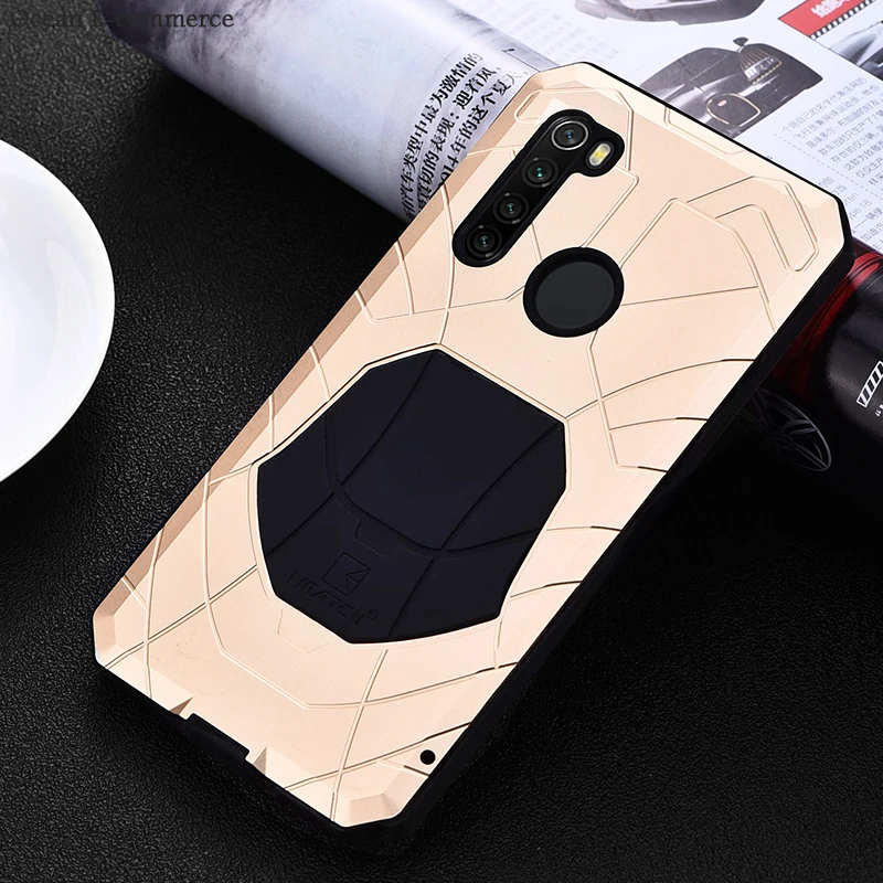 IMATCH чехол для Xiaomi Redmi Note 8 Pro Чехол для Телефона Жесткий Алюминиевый металлический полная защита противоударный сверхпрочный чехол - Color: Gold