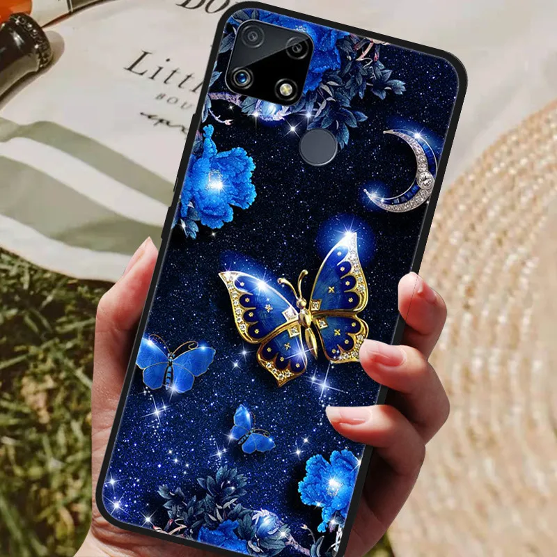 cell phone belt pouch For Realme C25s Case Silicon Back Cover Phone Case for Realme C25s RMX3195 C 25S C25 S Cases Realme C25s Soft bumper coque mous wallet Cases & Covers