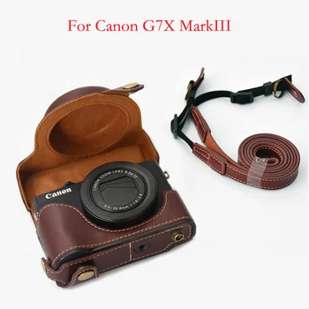 

high quality Genuine Leather Case Camera Bag cover For Canon G7X Mark iii G7XIII G7XM3 G7X3 protective shell Battery Opening