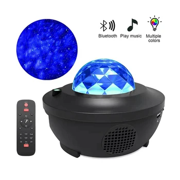 

Colorful Starry Sky Projector Blueteeth USB Voice Control Music Player LED Night Light USB Charging Starry Projection Lamp Gift