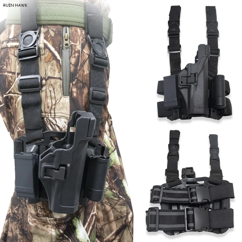 

Glock Accessories Tactica Leggings Gun Holster Hunting Pistol Glock 17 Military Army Gun Quick Drop Holster Without Flashlight