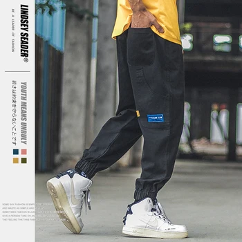 

Lindsey Seader Hip Hop Multi Pockets Cargo Joggers Harem Track Pants Tactical Streetwear Men Fashion Casual Trousers Sweatpants
