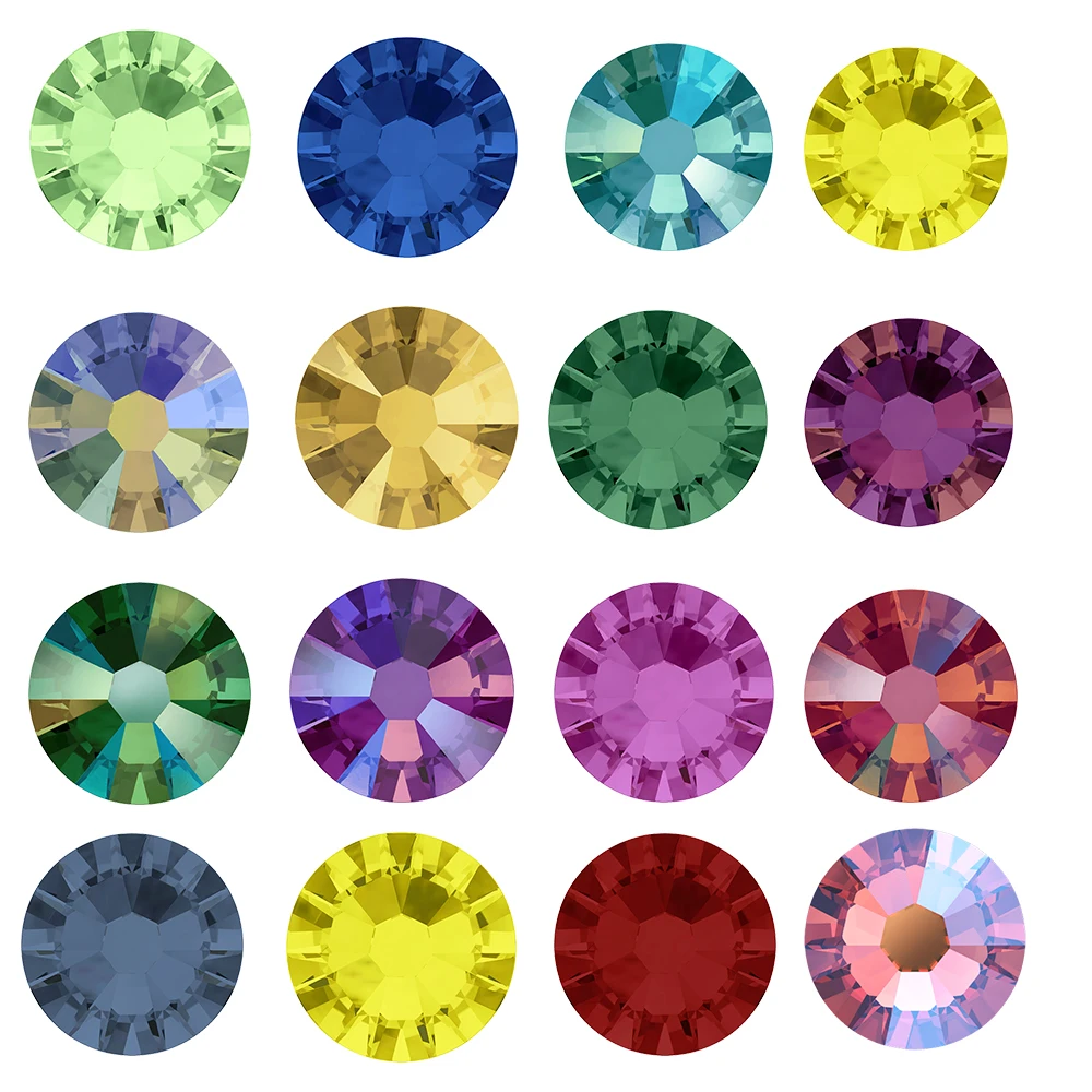 

YANRUO 2058NoHF All Color SS16-SS30 Non Hot Fix Sewing Rhinestones Glass Crystal 3D Nail Art Rhinestones For Dress Clothes
