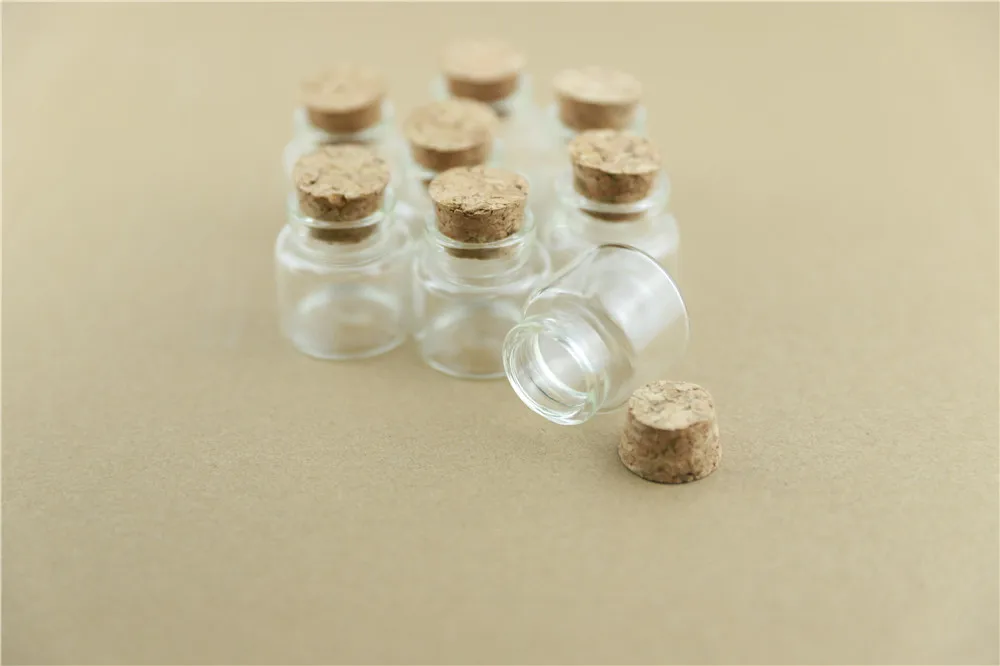 24pcsLot 15ml DIY Mini Wishing Glass Bottles Cork Crafts Jars Cork Stopper 3040mm Transparent Empty Glass Bottle Gift (4)