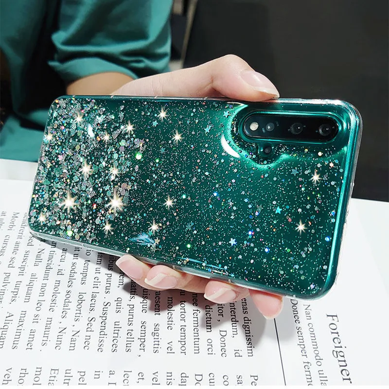 Für Huawei P50 Pro P30 P20 P40 Lite Fall Bling Glitter Abdeckung Huawei Honor 50 SE 10i 10 Lite 8X 20 Pro 9X Mate 20 Lite Ph_voghion.com