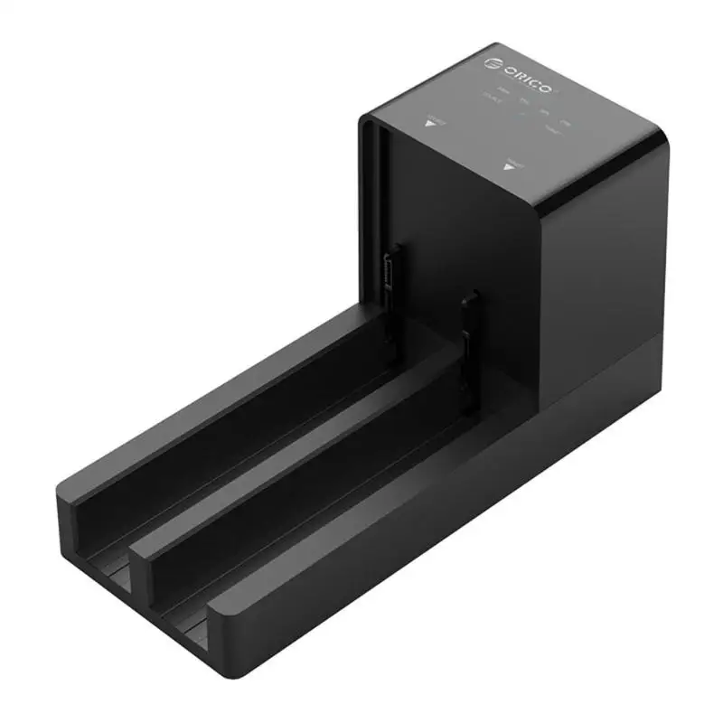 Черный ORICO 2 отсека SATA к USB3.0 жесткий диск Док-станция 2,5/3,5 HDD чехол 5 Гбит/с поддержка 12 ТБ внешний жесткий диск Док-станция - Цвет: Черный