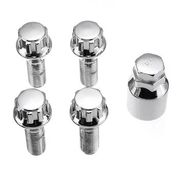 

1Set M12 x 1.5 4+1 Aluminum Alloy Wheel Lock Bolt Tire Anti-theft Screws Nut For BMW E30 E36 E46 E81 E82 E87 E88 E90 2003-2013