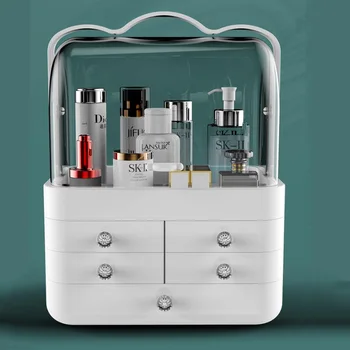 

Portable Portable Cosmetic Storage Box Beauty Box Drawer Type Skin Care Product Rack Lipstick Makeup Brush Finisher Makeup Box