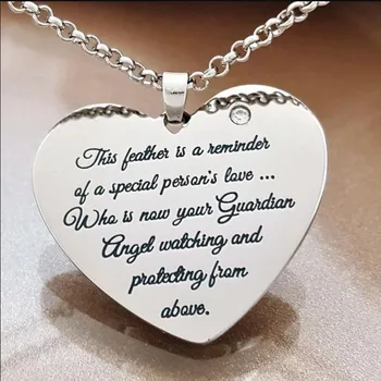 

6pcs I'm With You Angel Feather Guardian Necklace