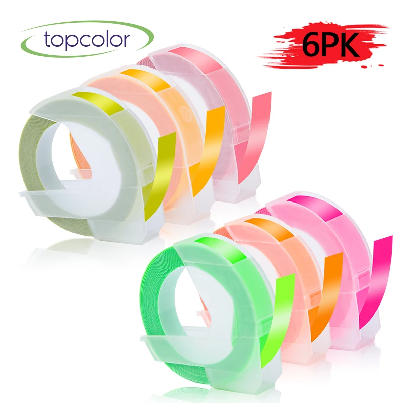 Topcolor совместимый с Dymo ручной производитель этикеток 9 мм пластиковая лента для