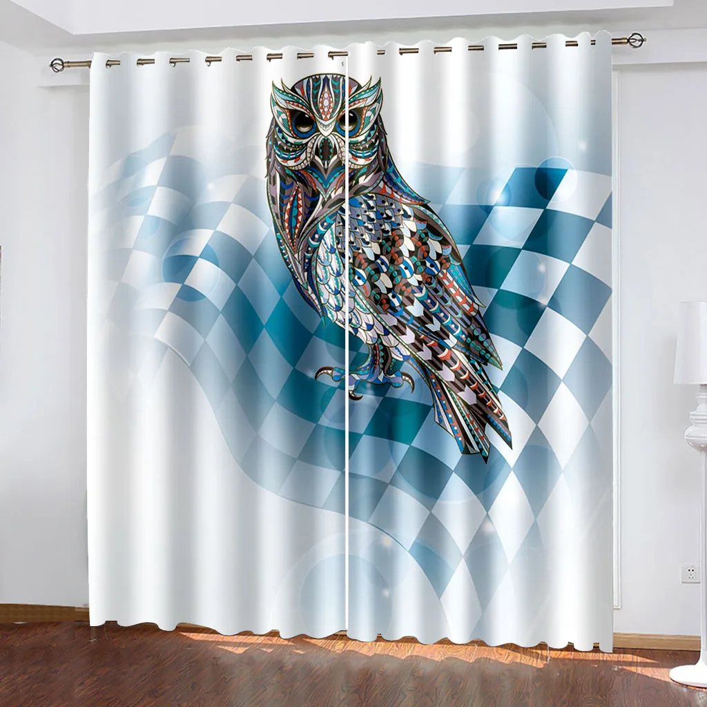 

Owl Window Curtains Modern Living Room Decoration Curtain for Bedroom Home Decor Blackout Curtains Curtains for European