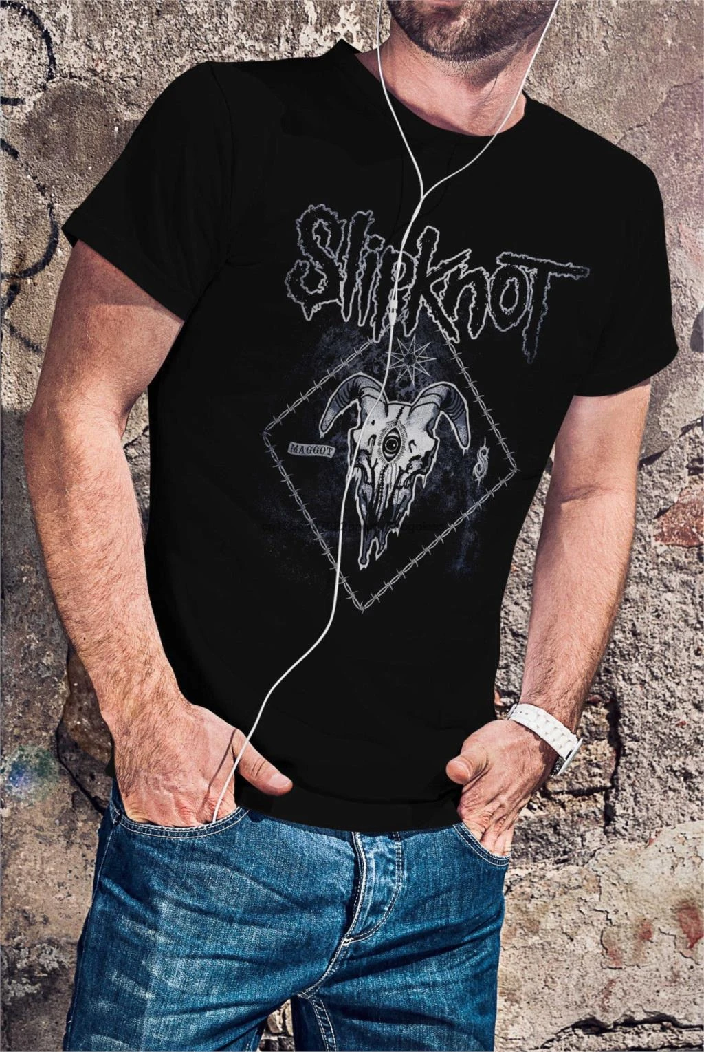 Camiseta negra Slipknot para camisa de banda de Metal - AliExpress