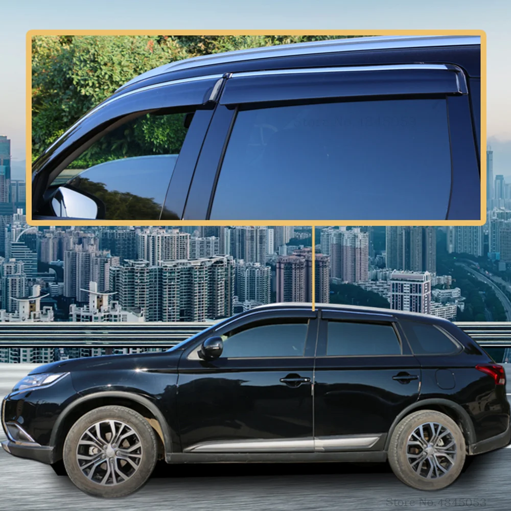 Fit-For-Mitsubishi-Outlander-2016-2017-2018-2019-Window-Visor-Vent-Shade-Rain-Sun-Guard-Deflector