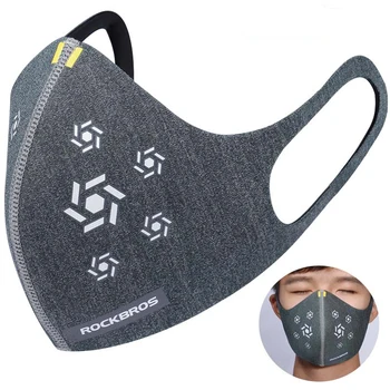 

Rockbros PM2.5 Dustproof Sport Bicycle Mask Half Face Shield Windproof Bike Mask Activated Carbon Filter Cycling Running Mask