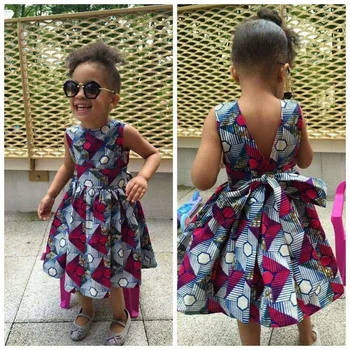 Uju V-neck Sleeveless African Ankara Dress