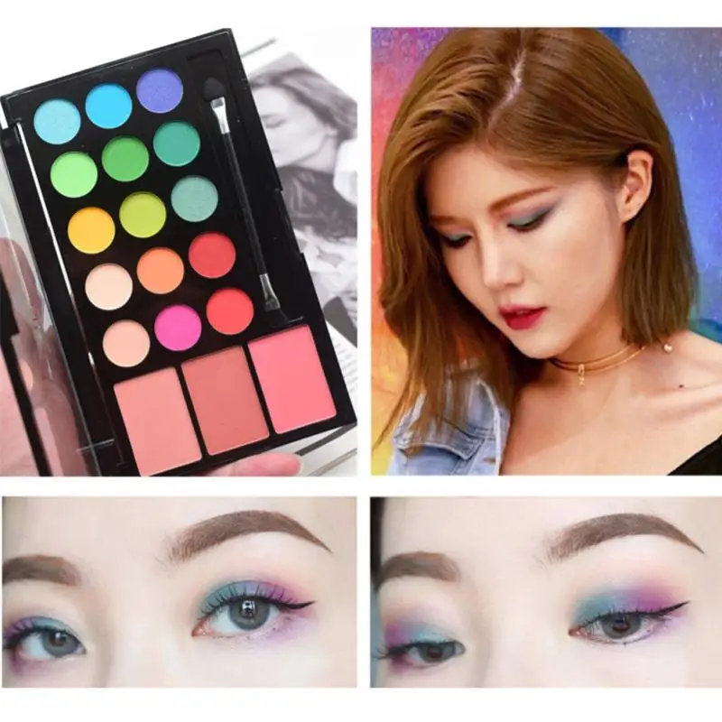 USHAS New 18 colors matte glitter eyeshadow pallete Makeup pearl Glitter Pigment Eyeshadow Palette stage makeup cosmetics TSLM1
