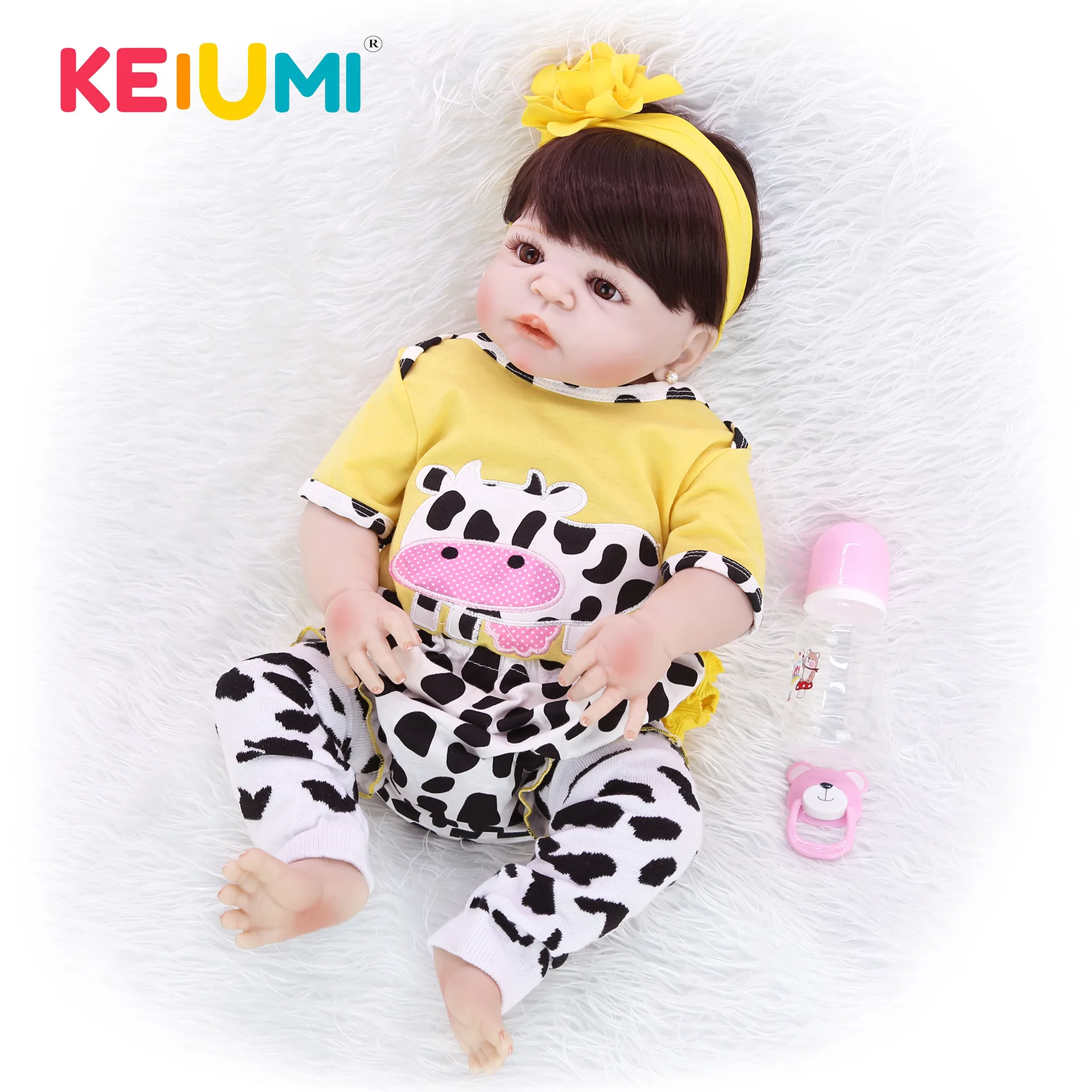 

Keiumi Reborn Baby Doll 23-Inch Full Silicone Reborn Baby Doll Model Baby Hot Selling
