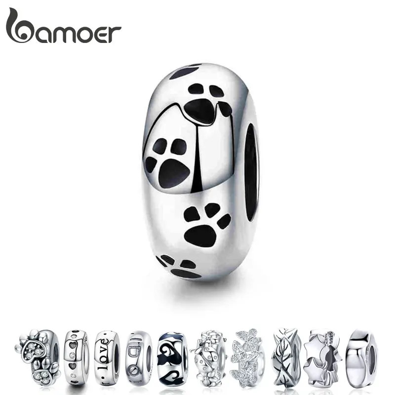 BAMOER подлинный Браслет из стерлингового серебра 925 пробы с изображением собаки