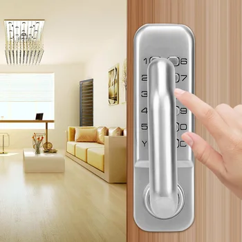 

Zinc Alloy Door Look Waterproof Mechanical Door Lock Set Password Digital Keyless Entry Look for Office Glass Door