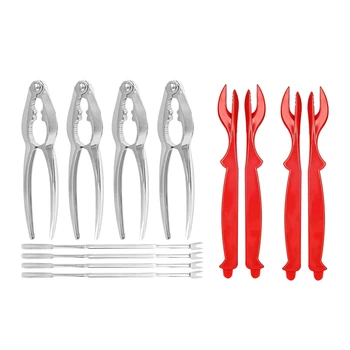

13Pcs Seafood Tools Stainless Steel Forks Nut Cracker Forks Set Shellfish Lobster Leg Sheller Kitchen Accessories