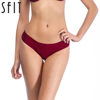

Sfit 2020 Sexy Women Solid Color Brazilian Bikini Beachwear Bottom Thong Swimwear Swimsuit Bathing Suit Shorts Swimming Hipster