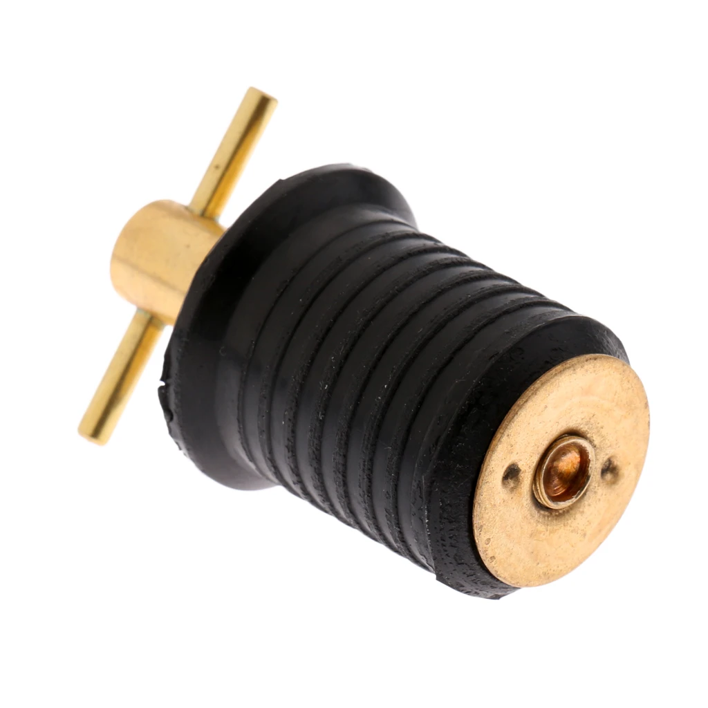 24mm Brass & Rubber Twist Boat Transom Drain Plug Hulls Livewell