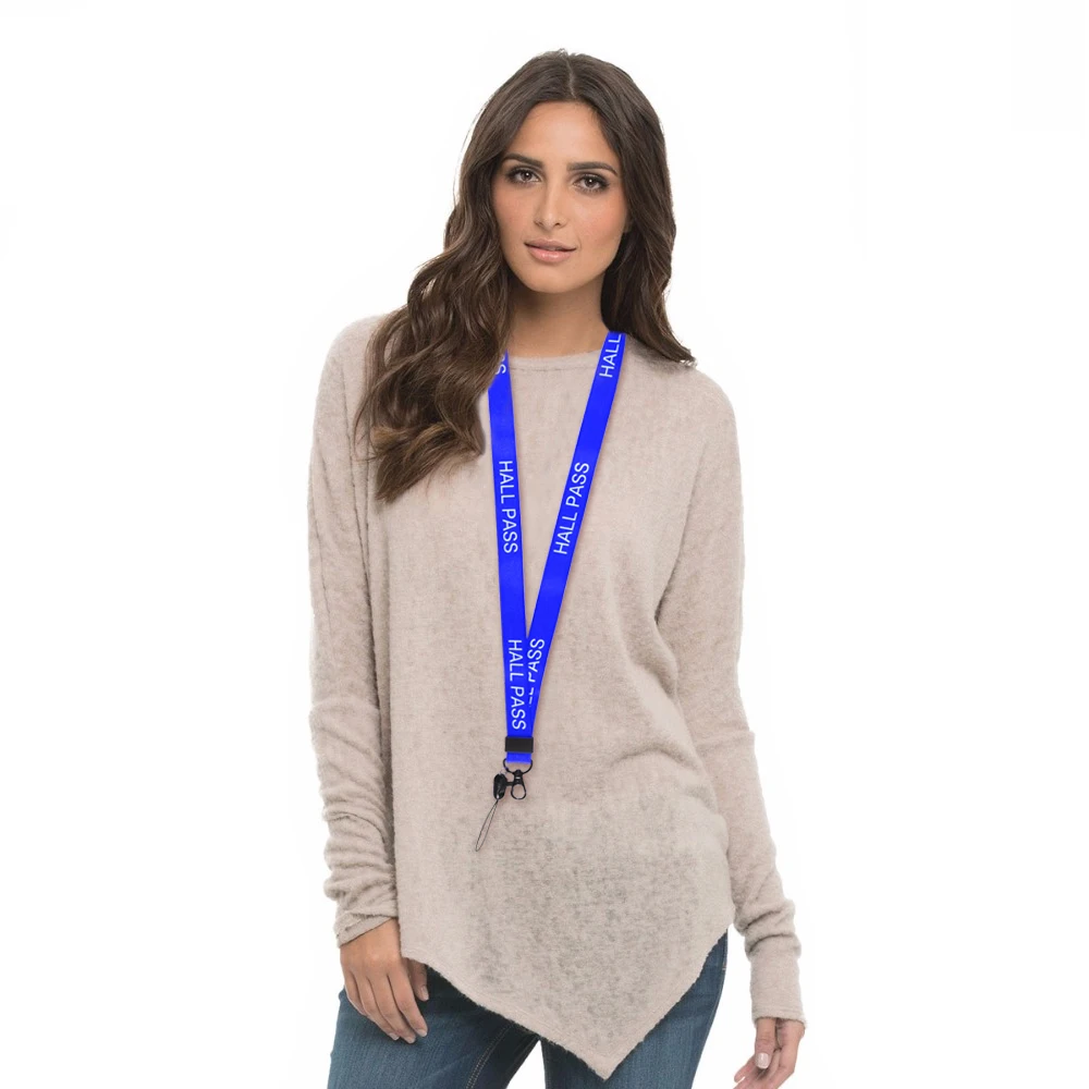 BLUE Hall Pass Lanyards and School Passes Set Keychain Lanyard ID card Holder (7)