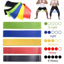 5 Colors Yoga Resistance Rubber Bands Indoor Outdoor Fitness Equipment 0.35mm-1.1mm Pilates Sport Training Workout Elastic Bands