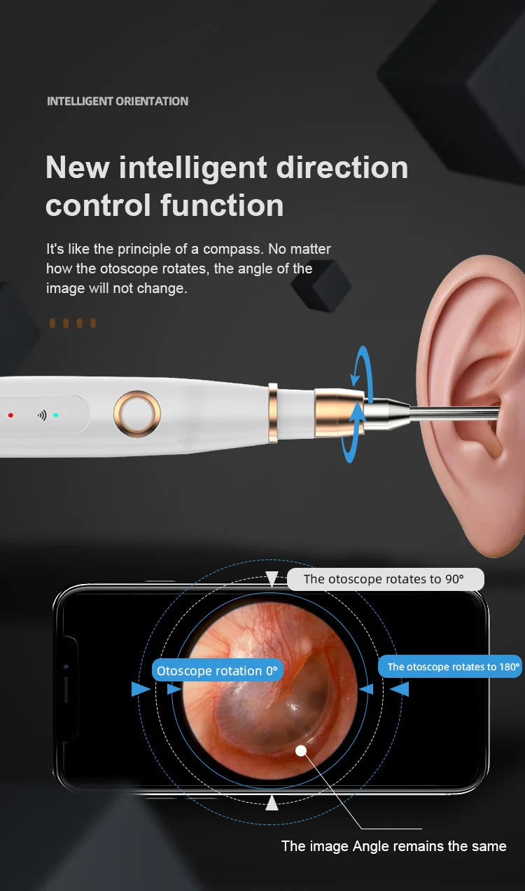 Беспроводной ушной отоскоп 4,3 мм HD Водонепроницаемая мини-камера для осмотра Бороскоп для чистки ушей эндоскоп для Android и Iphone