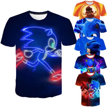 

3D baby Boys T-shirts Girl Cool sonic the hedgehog Supersonic sonic Mario Costume Children Kids Clothes boys Clothes camisetas