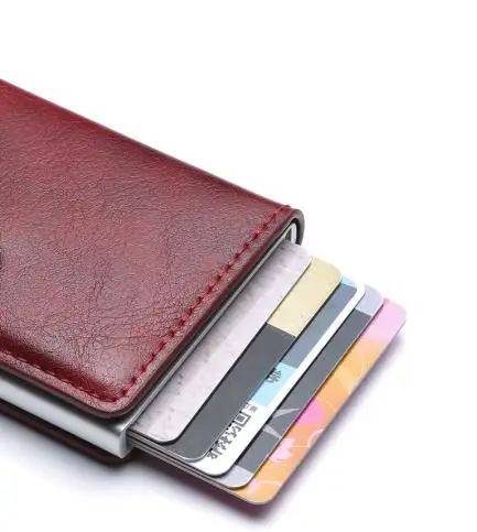 RFID Блокировка Мужской держатель кредитной карты кожаный кошелёк для банковских карт Чехол держатель карты защитный кошелек для женщин