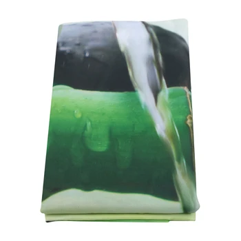 

3D Digital Printing Thick Waterproof Polyester Shower Curtain High Quality With Hook Green Scenery Shower Curtain Bathroom Items