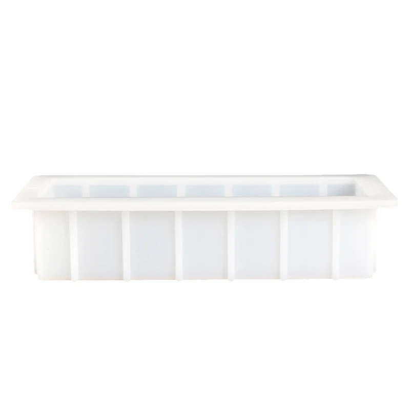 Rectangular Silicone Soap Mold 40 Ounce 10'' Flexible Easy Removal White Loaf Mould