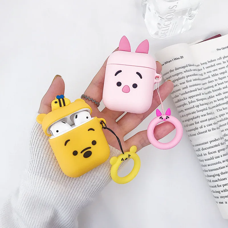 Для AirPods чехол 3D милый мультяшный для наушников s Apple Airpods 2 Bluetooth беспроводная
