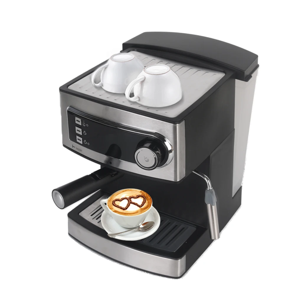 Esspreso Coffee Maker 20 Bar Electric Coffee Machine Automatic Household Use Milk Frother Black 220V