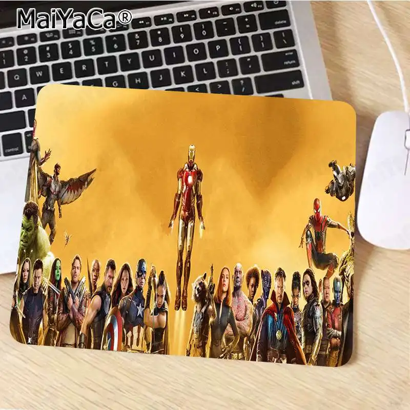 Not Lock Edge25x29cm MaiYaCa Супергерои Мстители Бесконечность Блокировка края коврик для мыши игра скорость/Управление версия большой игровой коврик для мыши - Цвет: Not Lock Edge25x29cm