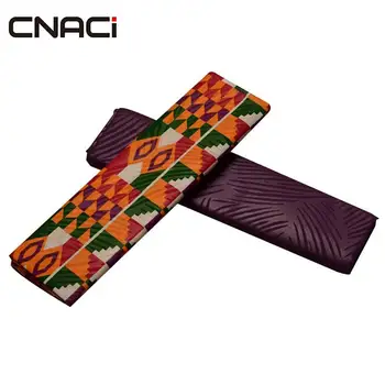 

CNACI Veritable Wax African Ankara Fabrics Tissu Africain Ghana Kente Fabric Jacquard African Batik Wax 2+2 Yards For Patchwork