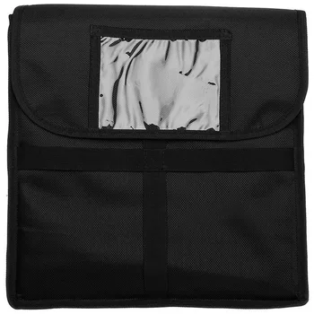 

Insulated Pizza Delivery Bag, Oxford Cloth Aluminium Foil Moisture Free Large Food Delivery Bag Black