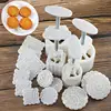 16Pcs/set Reusable Round & Square Hand Press Moon Cake Cookie Maker Stamp Mold Mid-autumn Festival DIY Decoration ► Photo 1/6