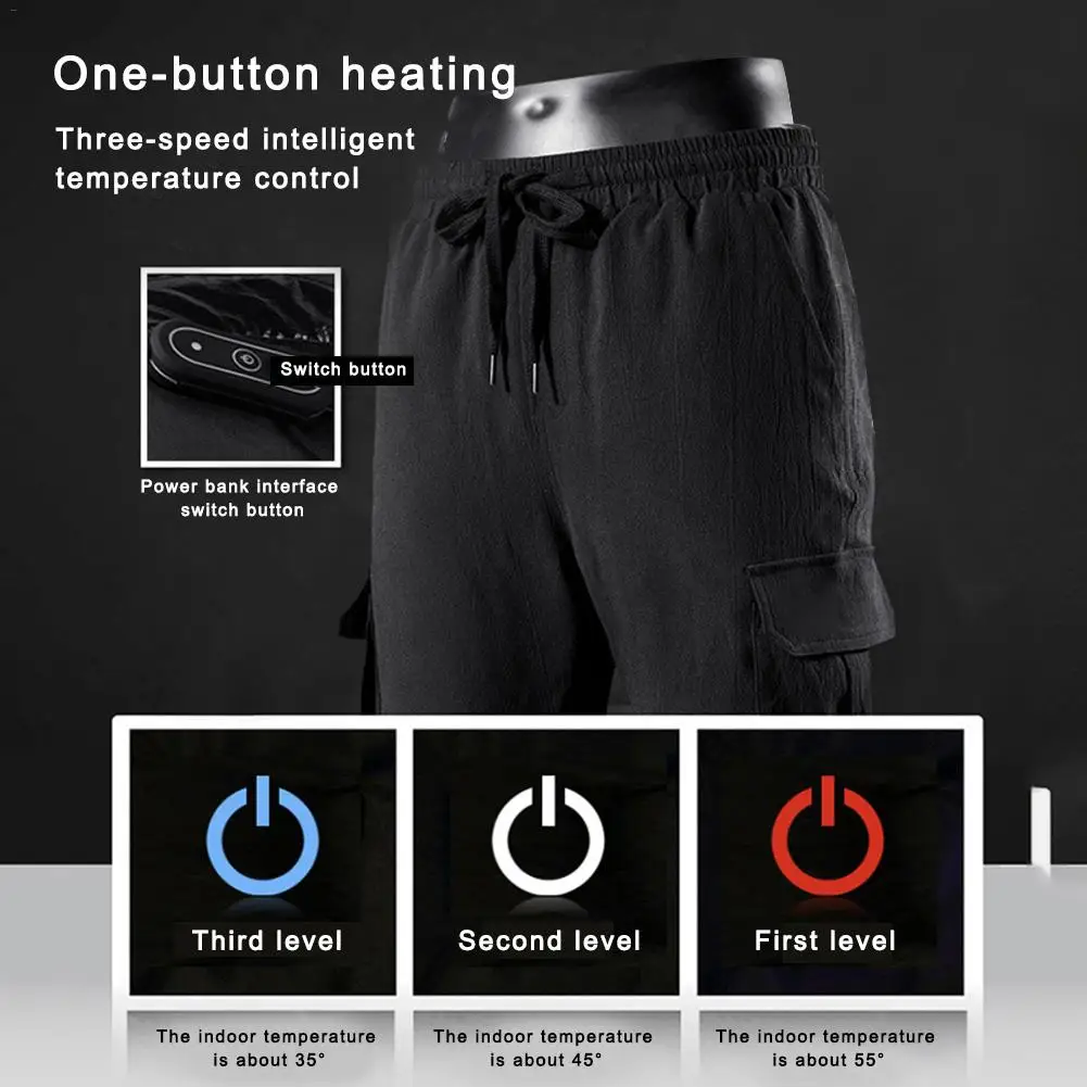 Ветрозащитные штаны унисекс с USB электрическим подогревом для женщин и мужчин, теплые штаны для походов, уличные брюки с подогревом, зимние спортивные штаны