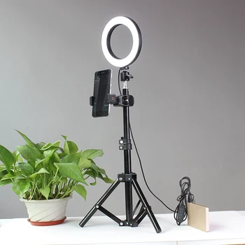 

Tripods Selfie Stick with Ring Fill Light Dimmable Ring Led Lamp Studio Camera Ring Light Photo Phone Video Light Lamp