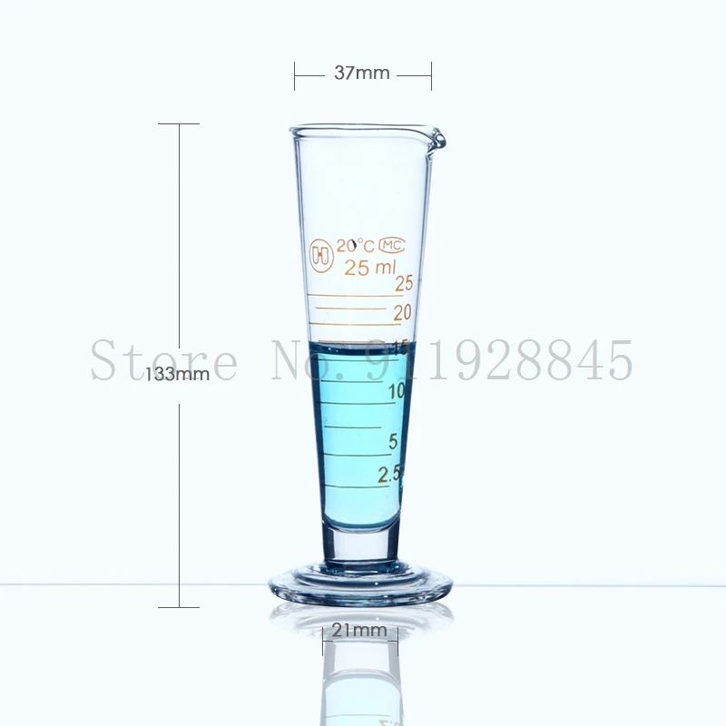Laboratório graduado afilado copo de medição triangular