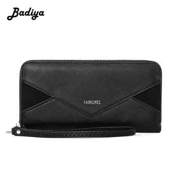 

Brief Women Wallets Long Patchwork Zipper Large Capacity Phone Coin Purse Multi-card Position Card Holder Female Clutch Bag