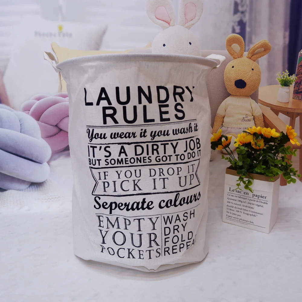 Coș de rufe pliabil de mare capacitate, jucării, sac de depozitare, cu închidere cu șnur, sac de rufe pentru găleată pentru haine murdare