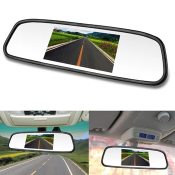 

DC 12V 800 * 480 Car Rear View Mirror Monitor CCD Video For Parking LED Night Vision Reverse Camera 5 Inch Car HD TFT LCD