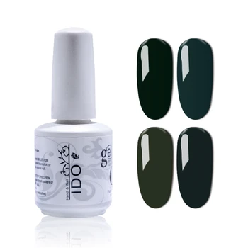 

12pcs colors set Green Gel Series Nail Glue Polish LED Soak Off UV Nail Art Nails Glue Base Top Coat forest Green Long Lasting