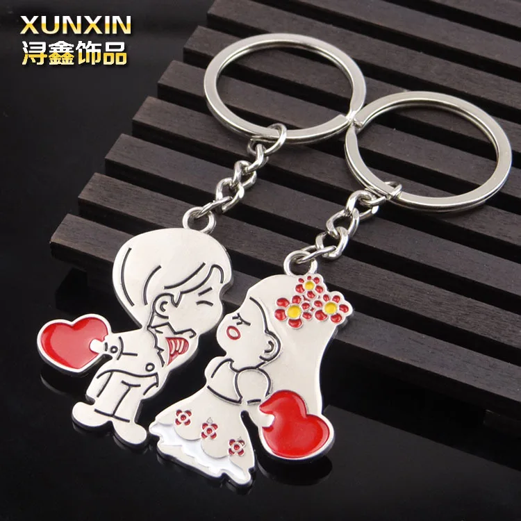 Customizable Angel Doll Key Chain Customization Cartoon Gift Couples Key Ring Chain Opening Small Gift Manufacturers Direct Sell