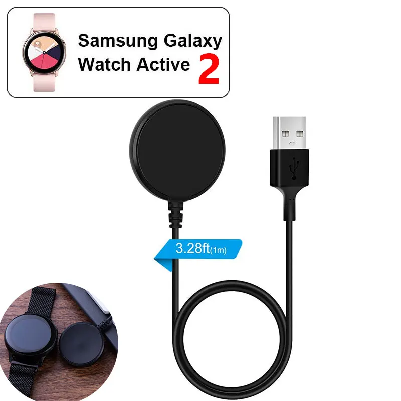 Samsung Galaxy Watch Active2 зарядное устройство для часов 40 мм 44 мм портативное беспроводное зарядное устройство для быстрой зарядки