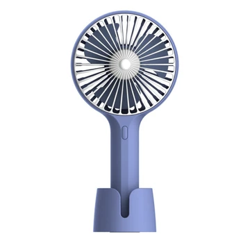 

USB Hand Held Fan Portable 3 Speeds Adjust with 1800MAh Rechargeable Battery for Outdoor Household Office